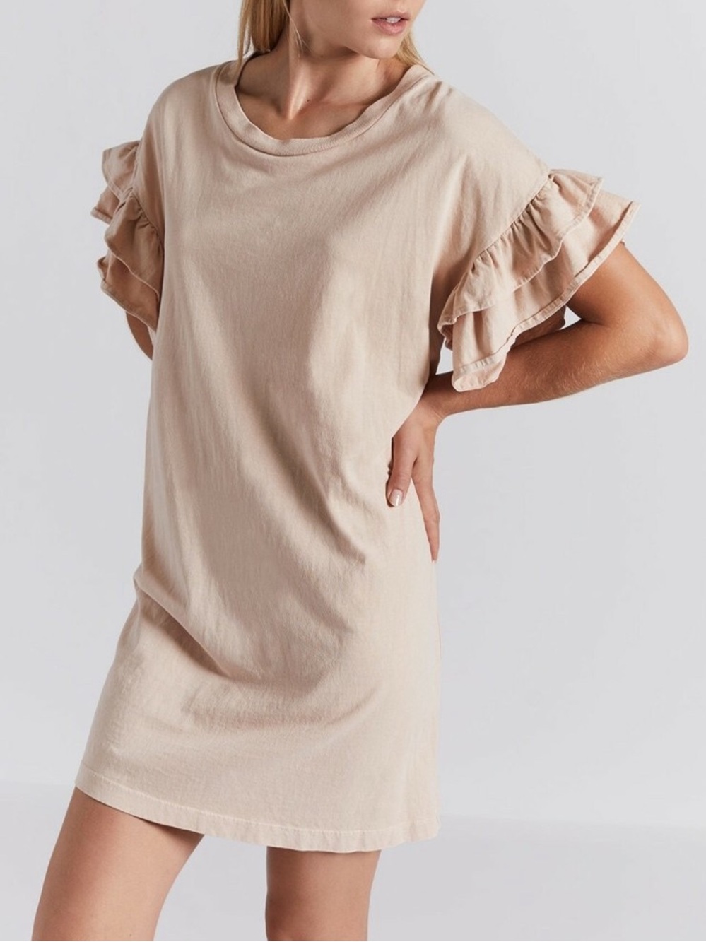 CURRENT/ELLIOTT carina ruffle t-shirt dress